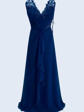 Alyce Paris  Navy Prom /Evening Dress with Beaded Embellishment